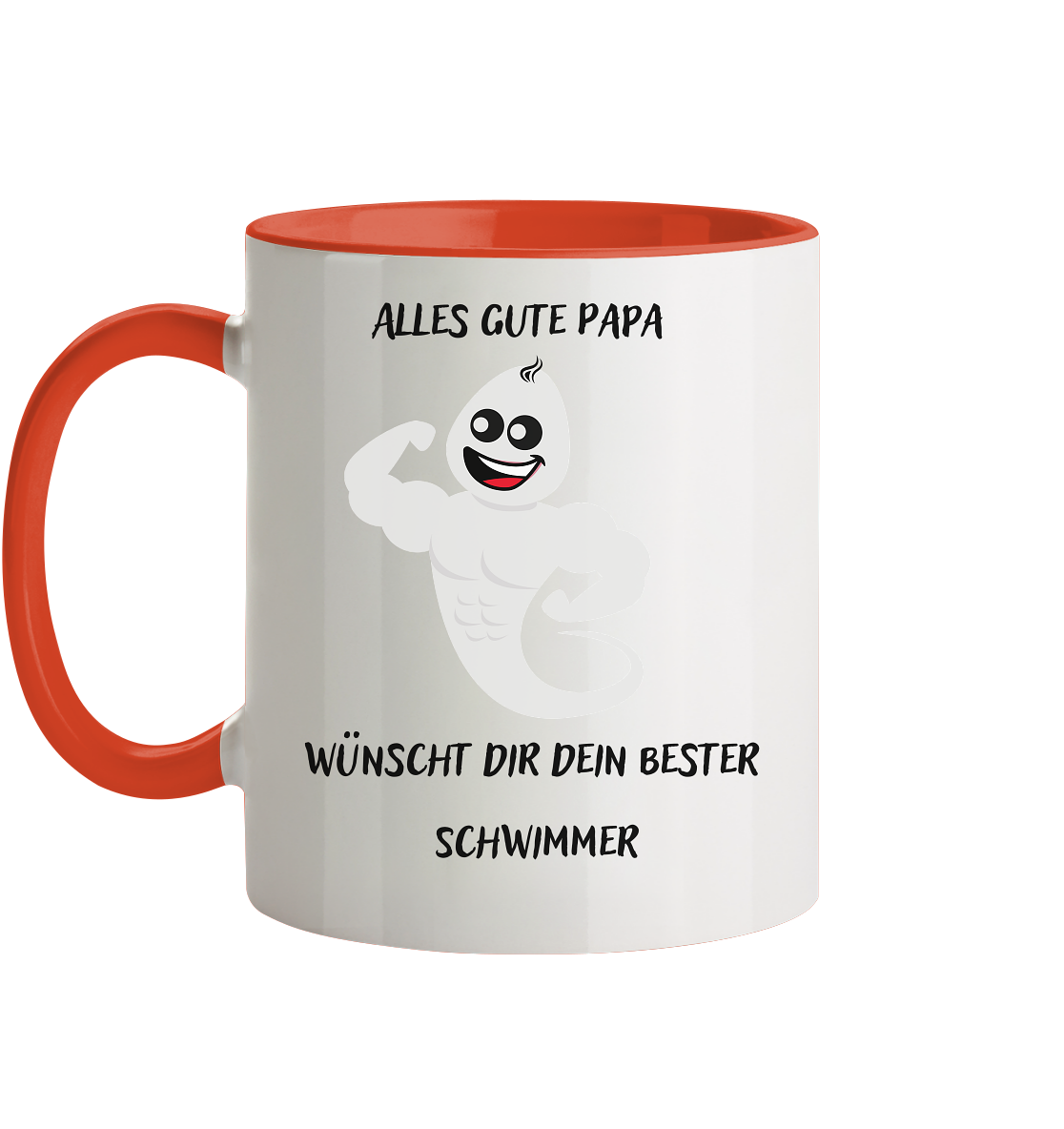 Alles Gute Papa wünscht Dir Dein Bester Schwimmer - Tasse zweifarbig