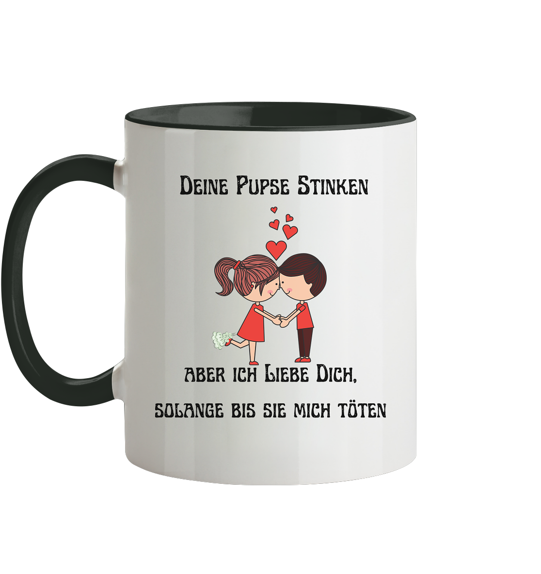 Für Sie---Deine Pupse Stinken...... - Tasse zweifarbig