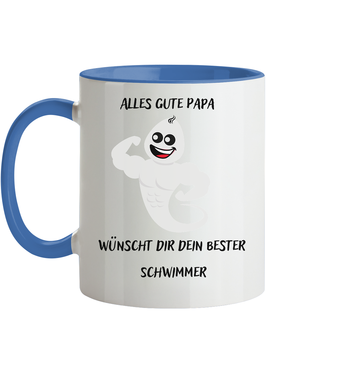 Alles Gute Papa wünscht Dir Dein Bester Schwimmer - Tasse zweifarbig