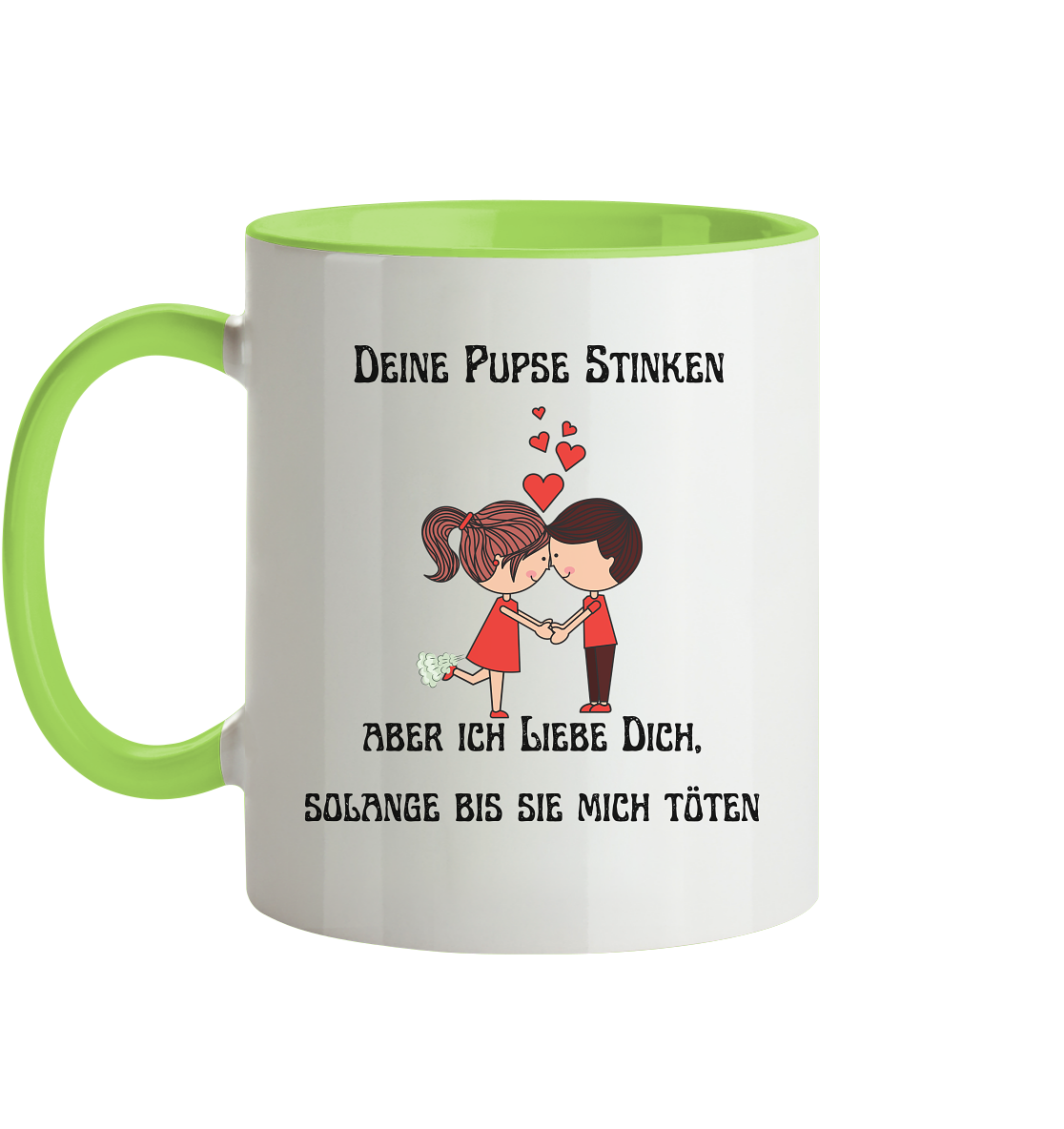 Für Sie---Deine Pupse Stinken...... - Tasse zweifarbig