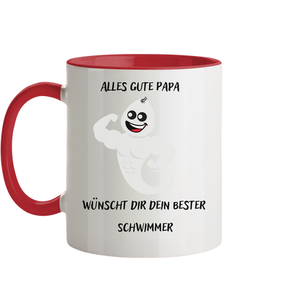Alles Gute Papa wünscht Dir Dein Bester Schwimmer - Tasse zweifarbig