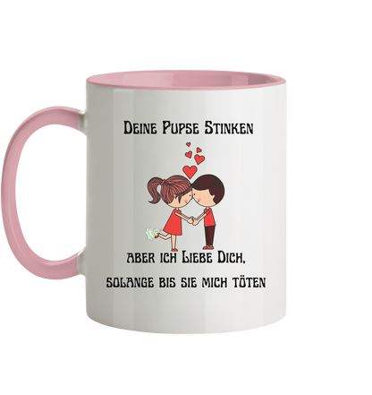 Für Sie---Deine Pupse Stinken...... - Tasse zweifarbig