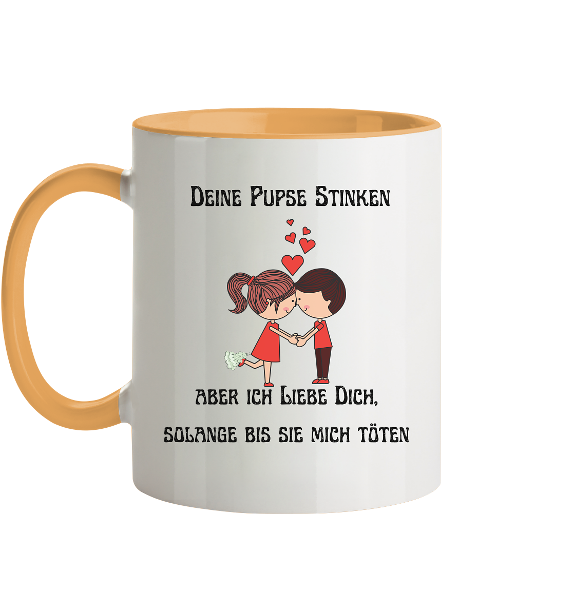 Für Sie---Deine Pupse Stinken...... - Tasse zweifarbig