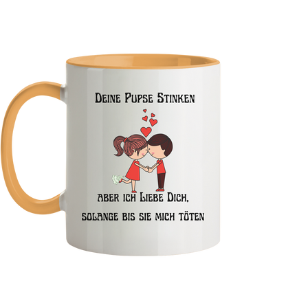 Für Sie---Deine Pupse Stinken...... - Tasse zweifarbig