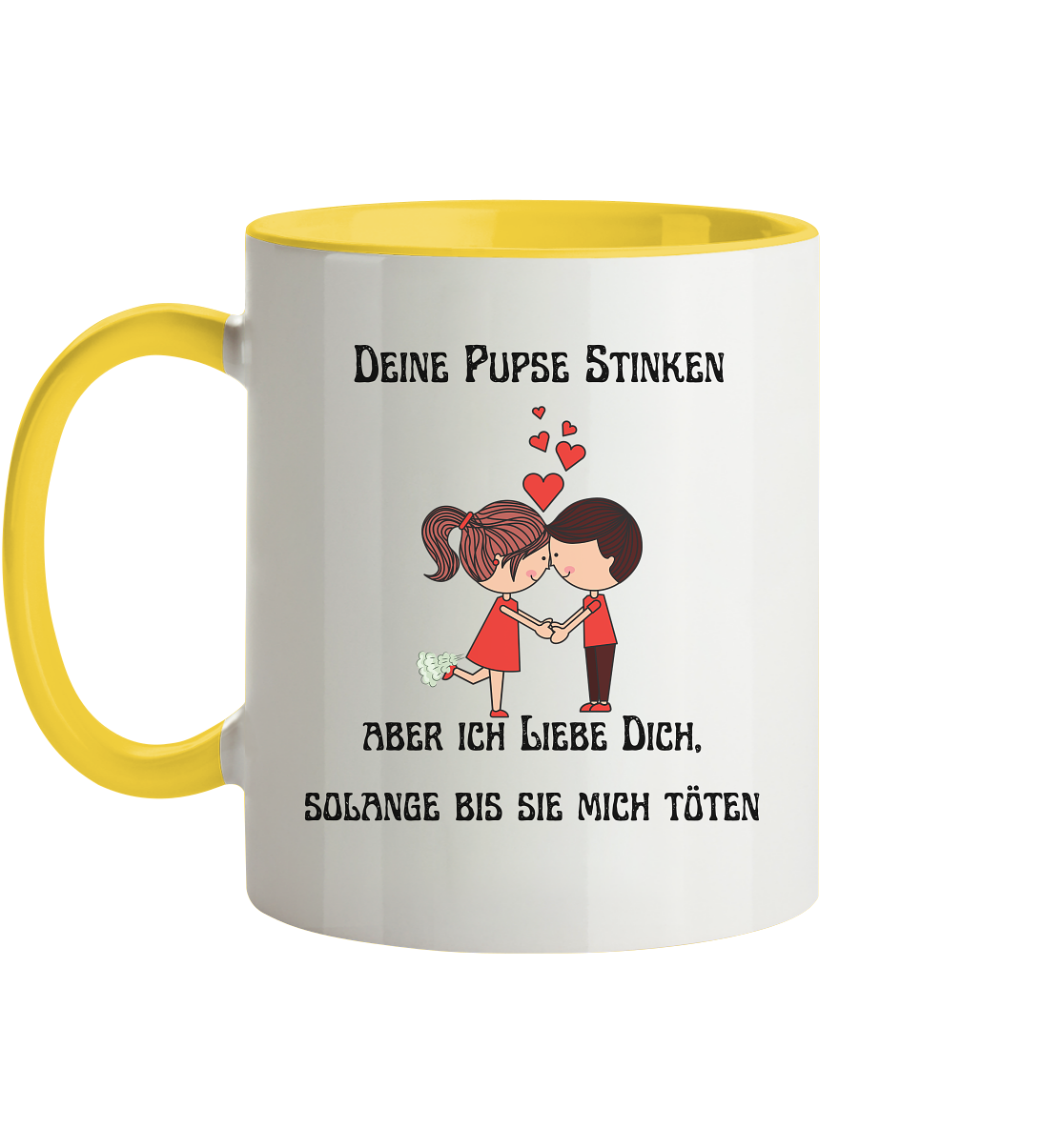 Für Sie---Deine Pupse Stinken...... - Tasse zweifarbig