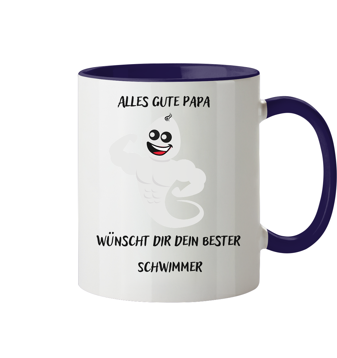 Alles Gute Papa wünscht Dir Dein Bester Schwimmer - Tasse zweifarbig
