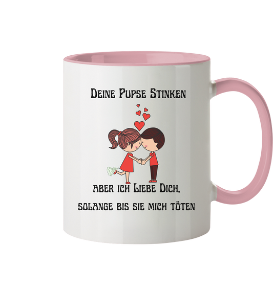 Für Sie---Deine Pupse Stinken...... - Tasse zweifarbig
