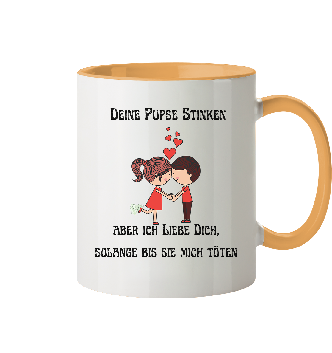 Für Sie---Deine Pupse Stinken...... - Tasse zweifarbig