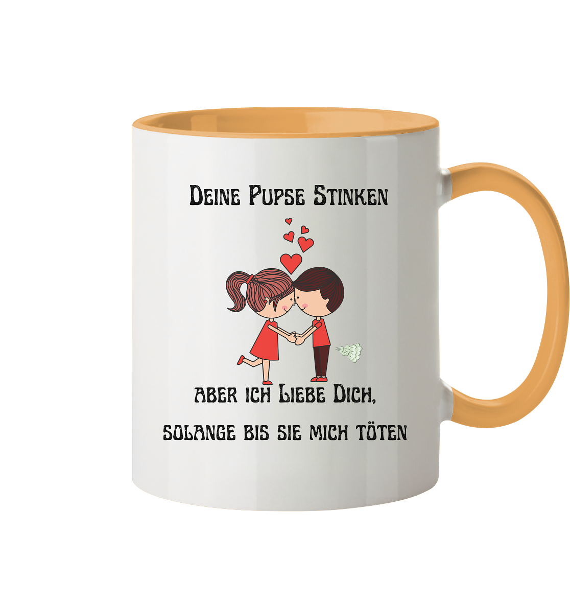 Für ihn Deine Pups stinken....... - Tasse zweifarbig